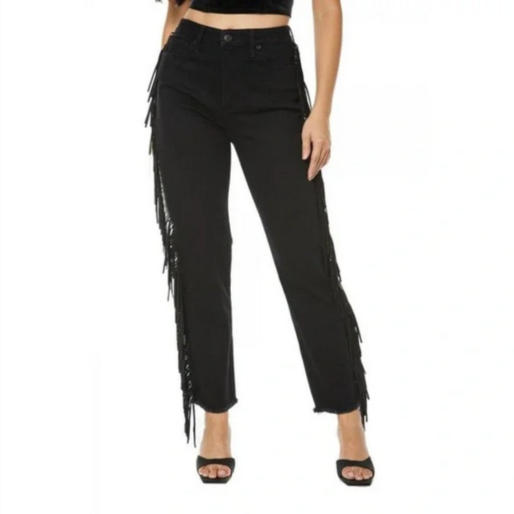 Juicy Couture Venice Fringe Jeans Straight Leg Size 26 NWT